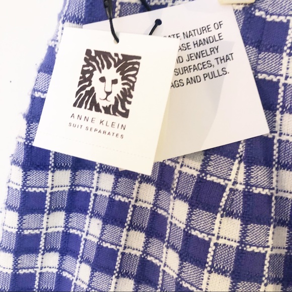 Anne Klein Dresses & Skirts - ANNE KLEIN PURPLE Lavender check SKIRT SZ 12 NWT